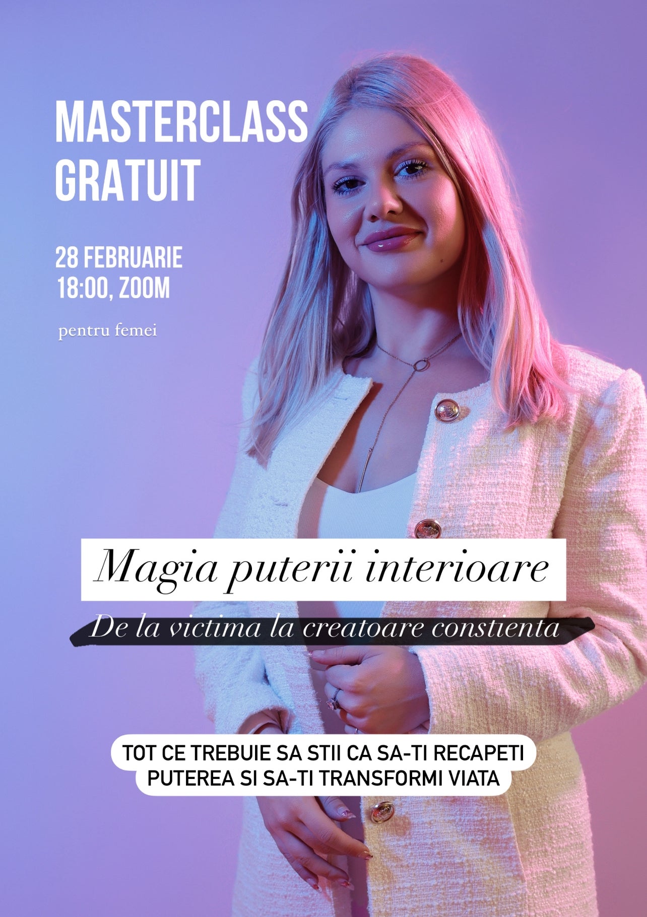 Masterclass gratuit Magia puterii interioare